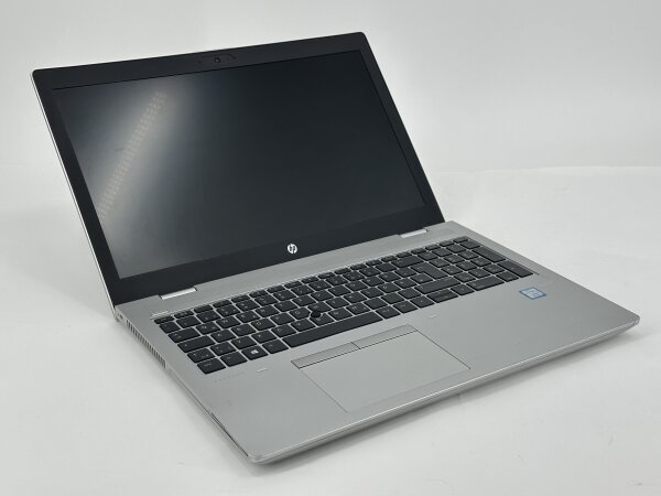 HP ProBook 650 G4 15,6" FHD i7-8650U 8GB DDR4 256GB SSD RX540 Win11 Pro CD Akku QWERTZ beleuchtet Gehäusebruch Delle Gebraucht E22