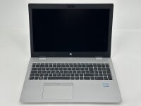 HP ProBook 650 G4 15,6" FHD i7-8650U 8GB DDR4 256GB SSD RX540 Win11 Pro CD Akku QWERTZ beleuchtet Gehäusebruch Delle Gebraucht E22
